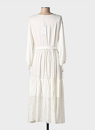 Robe longue manches longues manches longues blanc CHIARA FIORINI femme