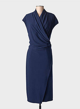 Robe mi-longue manches courtes manches courtes bleu HOTEL PARTICULIER femme
