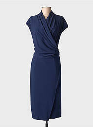 Robe mi-longue manches courtes manches courtes bleu HOTEL PARTICULIER femme