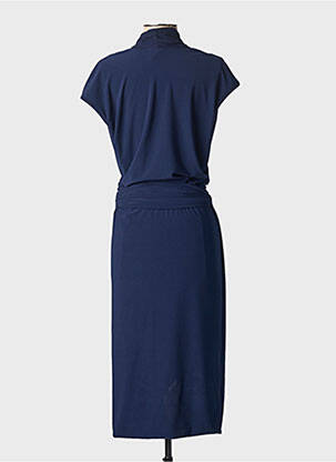 Robe mi-longue manches courtes manches courtes bleu HOTEL PARTICULIER femme
