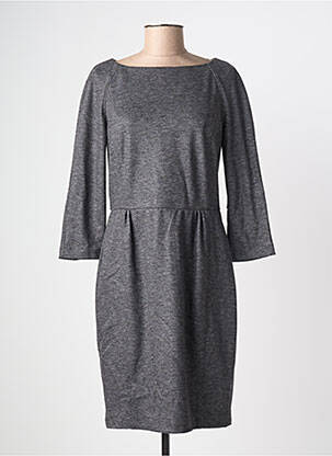 Robe mi-longue manches longues manches longues gris ZYGA femme