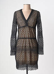 Robe courte fermeture zippée au dos manches longues noir VALERIE KHALFON femme
