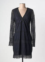Robe courte fermeture zippée au dos manches longues bleu VALERIE KHALFON femme