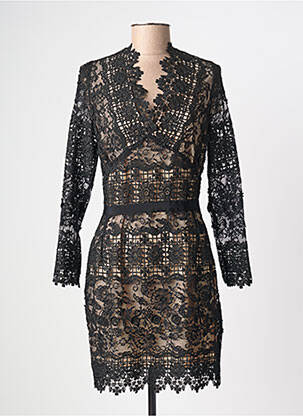 Robe courte fermeture zippée au dos manches longues noir VALERIE KHALFON femme