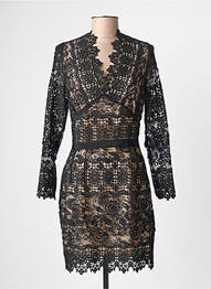 Robe courte fermeture zippée au dos manches longues noir VALERIE KHALFON femme