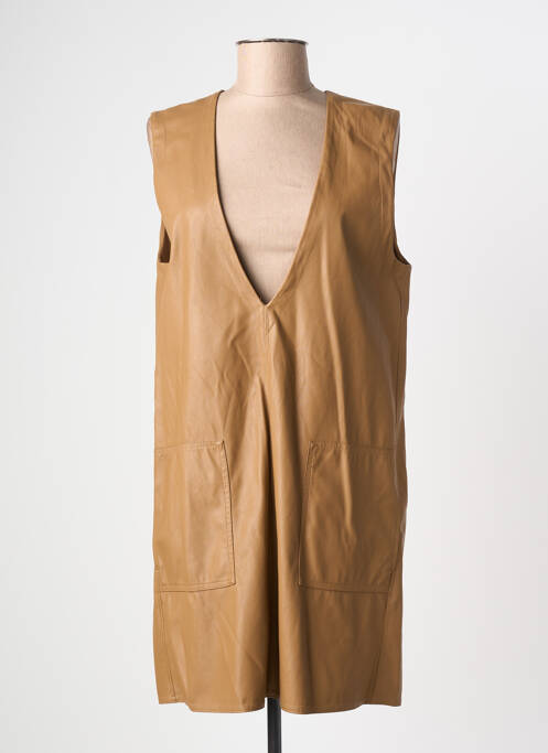 Robe courte sans manche sans manche marron MAX MARA femme