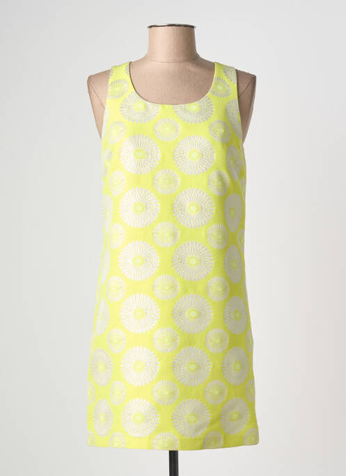 Robe courte sans manche sans manche jaune ELLA LUNA femme