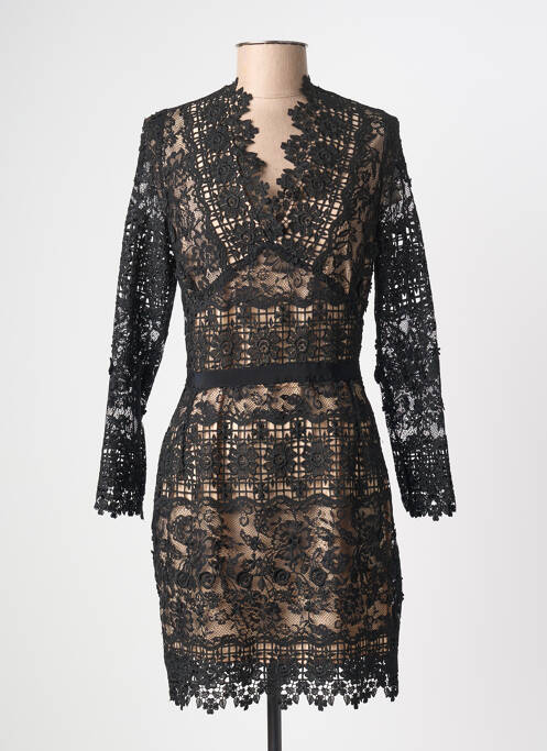 Robe courte fermeture zippée au dos manches longues noir VALERIE KHALFON femme