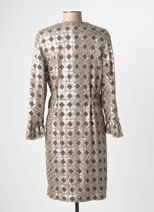 Robe mi-longue beige INTROPIA femme