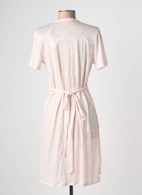 Robe mi-longue rose MAJESTIC FILATURES femme