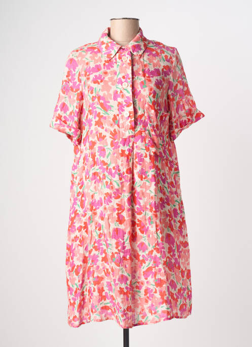 Robe mi-longue rose ZYGA femme