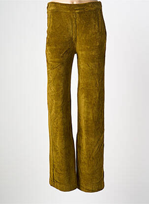 Pantalon flare stretch taille normale vert MAJESTIC FILATURES femme
