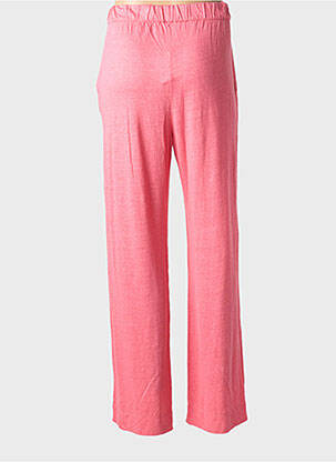 Pantalon droit taille élastique taille normale rose MAJESTIC FILATURES femme