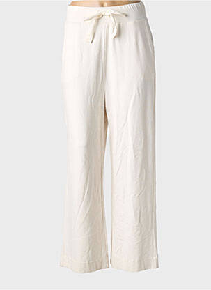 Pantalon large taille normale taille normale blanc MAJESTIC FILATURES femme