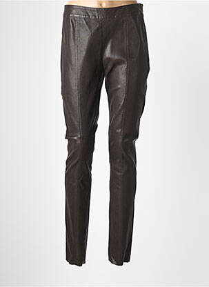 Pantalon slim taille normale taille normale marron HOTEL PARTICULIER femme
