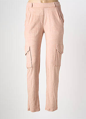 Pantalon slim taille élastique taille normale rose MAJESTIC FILATURES femme