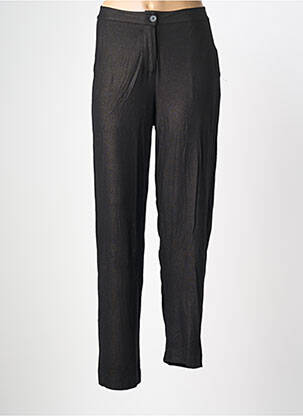 Pantalon droit stretch taille normale noir MAJESTIC FILATURES femme