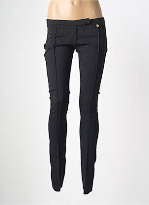 Pantalon slim tissage popeline taille normale noir MANGANO femme