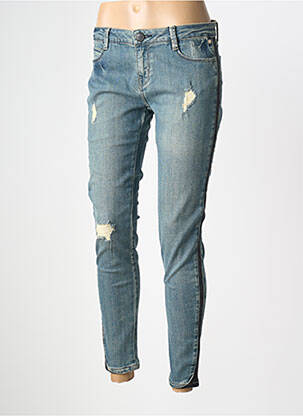 Jeans coupe slim effet usé délavé taille normale bleu GOLD ON THE ROCKS femme