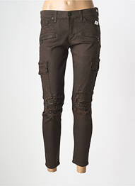 Pantalon slim stretch taille normale marron HUDSON femme