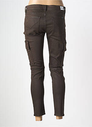 Pantalon slim stretch taille normale marron HUDSON femme