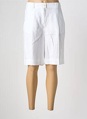 Bermuda coupe droite taille normale blanc ZYGA femme