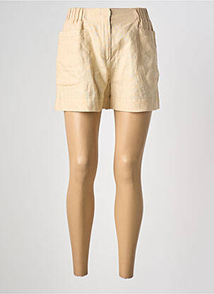 Short fermeture zippée sous rabat avec crochet taille normale beige ZYGA femme