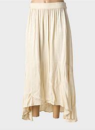 Jupe longue coupe droite beige HOTEL PARTICULIER femme