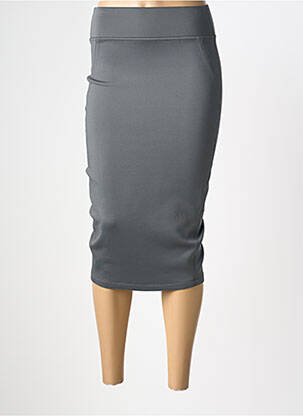 Jupe mi-longue stretch gris MAX MARA femme