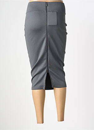 Jupe mi-longue stretch gris MAX MARA femme