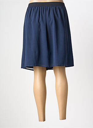 Jupe mi-longue coupe droite bleu ZYGA femme