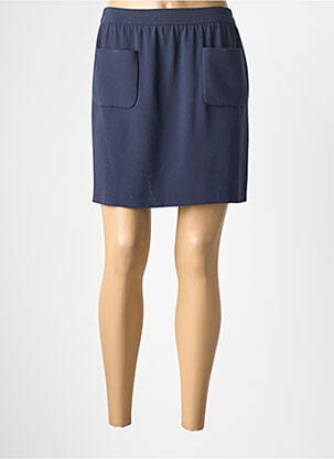 Jupe courte coupe droite bleu ZYGA femme