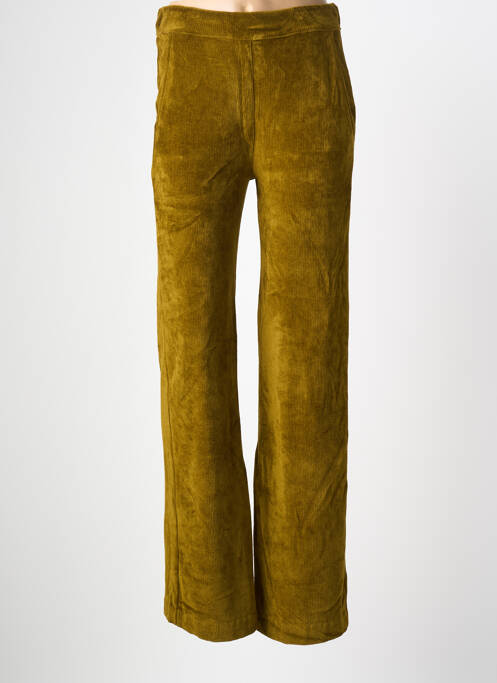 Pantalon flare stretch taille normale vert MAJESTIC FILATURES femme