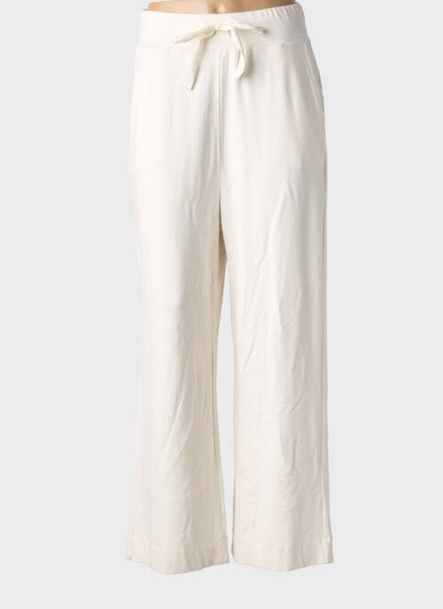 Pantalon large poches taille normale blanc MAJESTIC FILATURES femme