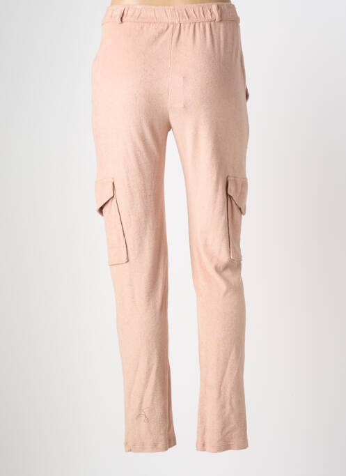Pantalon slim taille élastique taille normale rose MAJESTIC FILATURES femme