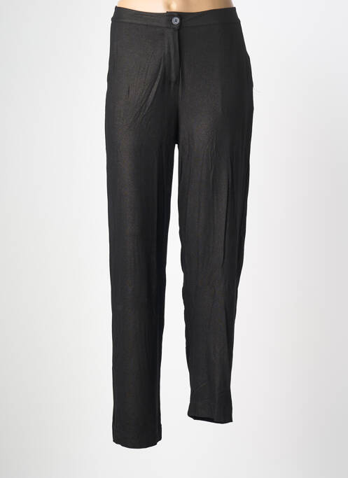 Pantalon droit stretch taille normale noir MAJESTIC FILATURES femme