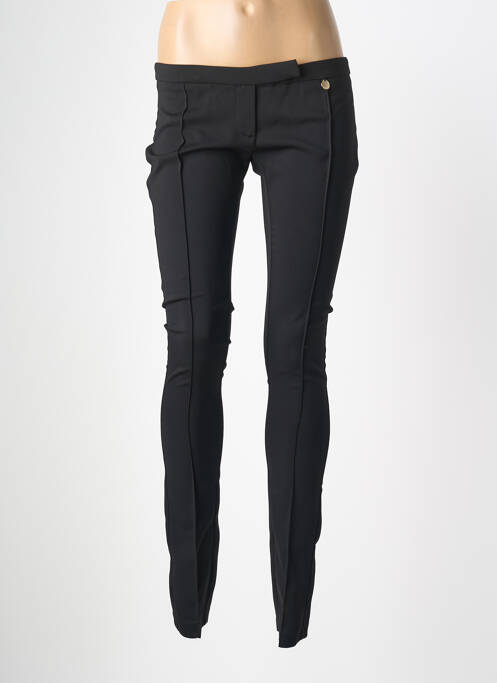 Pantalon slim tissage popeline taille normale noir MANGANO femme