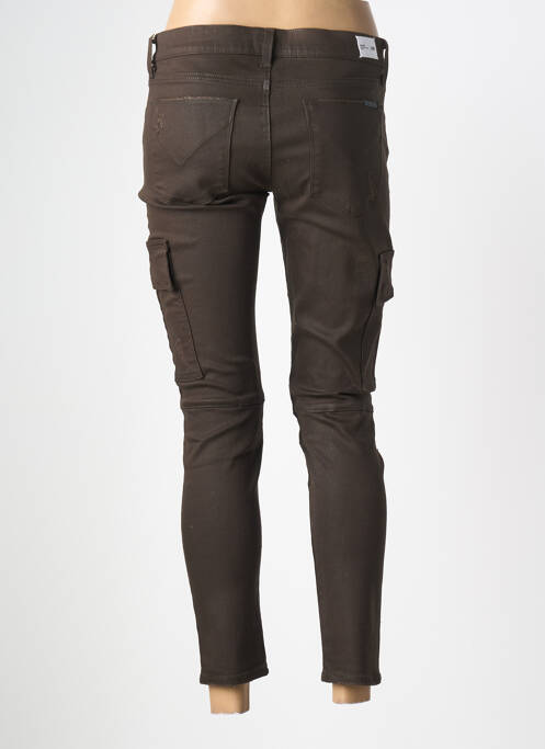 Pantalon slim stretch taille normale marron HUDSON femme