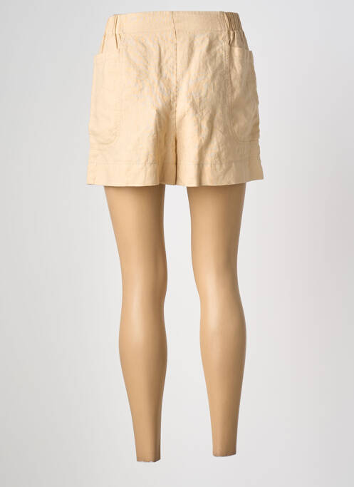 Short fermeture zippée sous rabat avec crochet taille normale beige ZYGA femme
