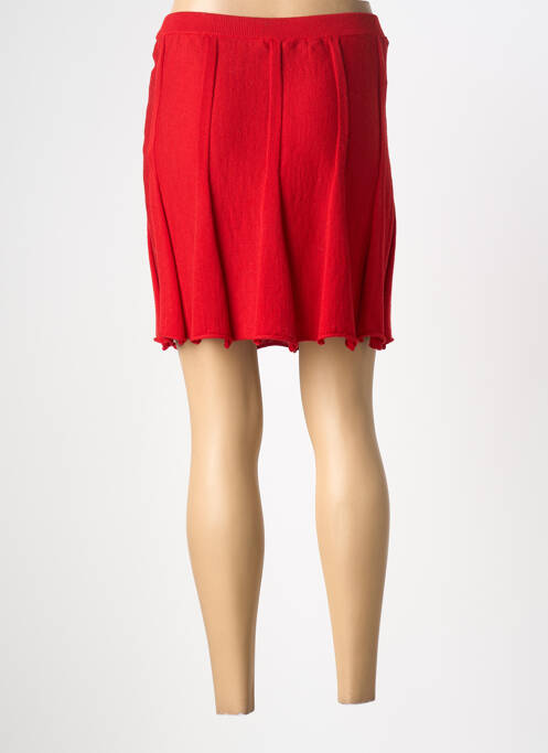Jupe mi-longue coupe droite rouge CHACOK femme