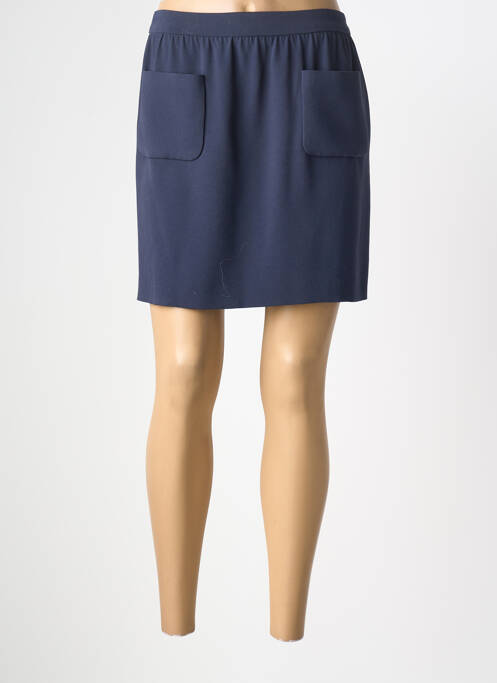 Jupe courte coupe droite bleu ZYGA femme