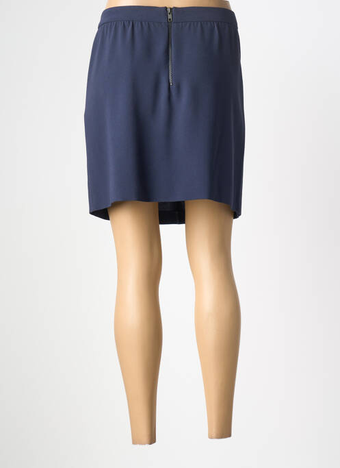 Jupe courte coupe droite bleu ZYGA femme