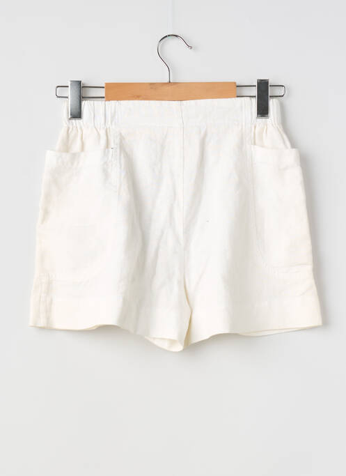 Short fermeture zippée sous rabat avec crochet taille normale blanc ZYGA femme