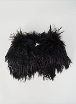 Col / tour de cou coutures renforcées noir MANGANO femme