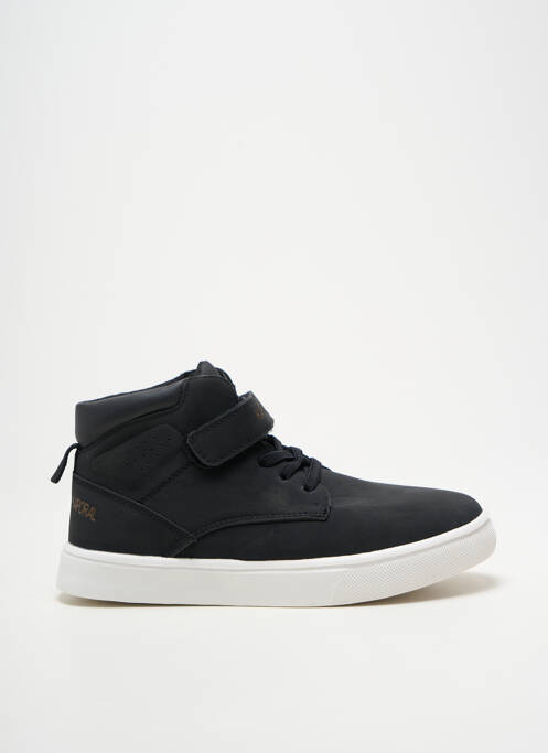 Baskets fermeture scratch bout rond noir KAPORAL garcon