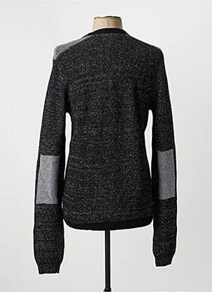 Pull maille souple et aérée manches longues noir KAPORAL homme