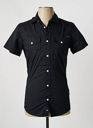 Chemise manches courtes poches noir KAPORAL homme