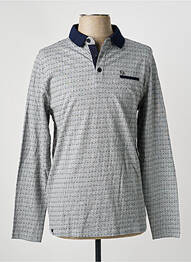 Polo manches longues manches longues bleu RITCHIE homme