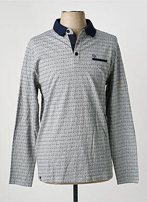 Polo manches longues manches longues bleu RITCHIE homme