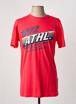 T-shirt stretch manches courtes rouge SOLID homme